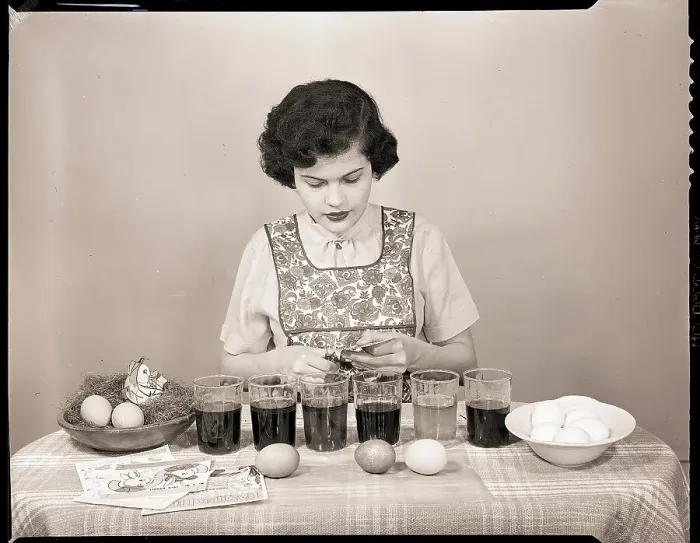 Framed Print : Girl Coloring Easter Eggs Framed Print : Girl Coloring Easter Eggs