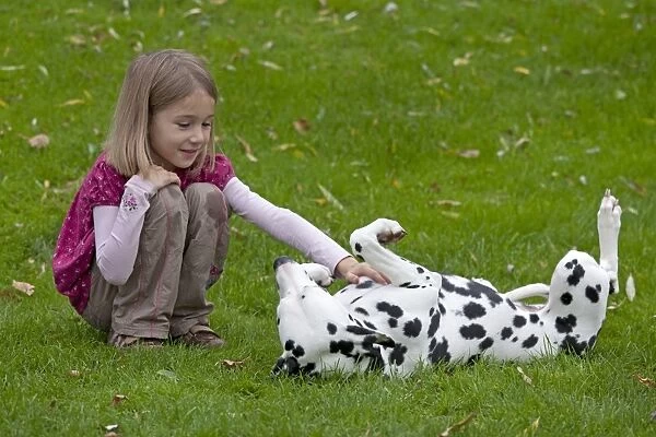 Girl with Dalmatian