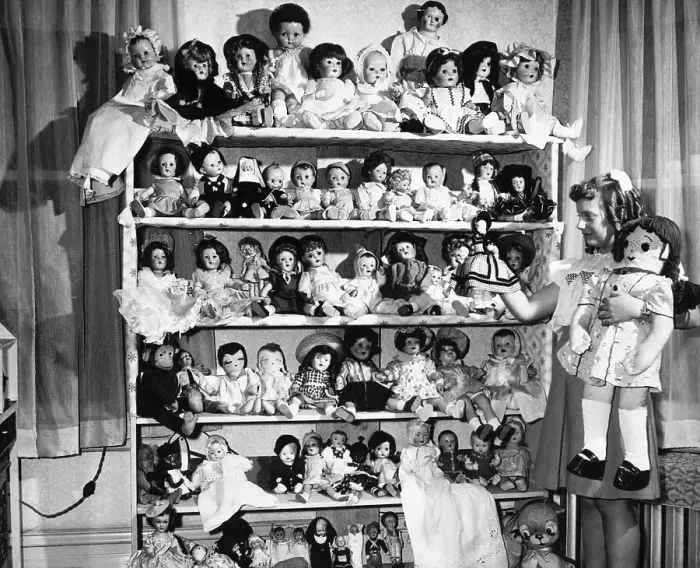 Framed Print : A Girl with her Doll Collection Framed Print : A Girl with her Doll Collection