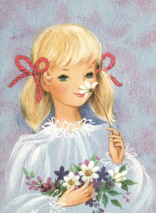 Framed Print : Girl with flowers Framed Print : Girl with flowers