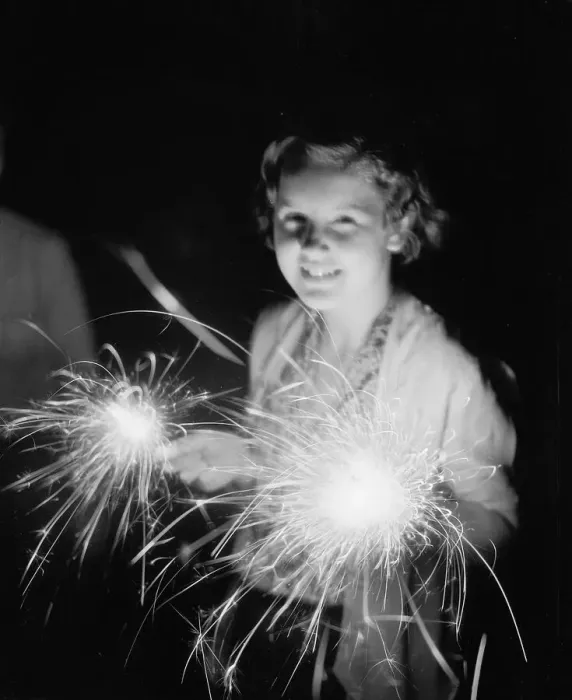 Framed Print : Girl Holding Sparkler Firework Framed Print : Girl Holding Sparkler Firework