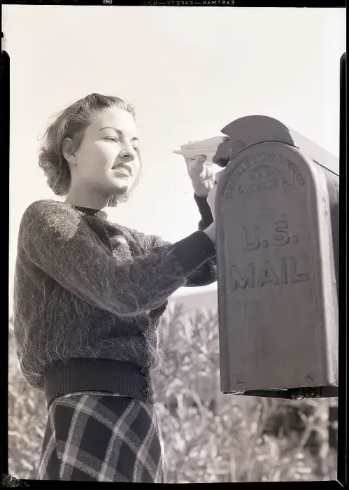 Framed Print : Girl Mailing Letter Framed Print : Girl Mailing Letter