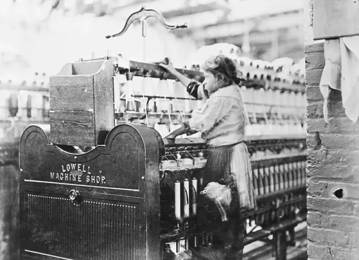 Framed Print : Girl Mending Threads