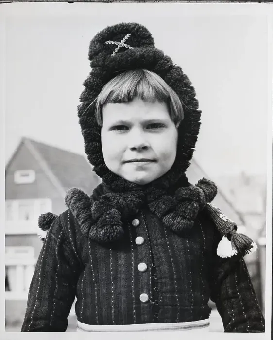Framed Print : Girl Modeling Bonnet Outfit