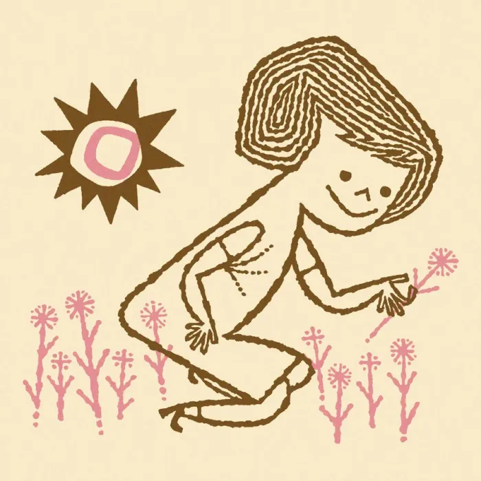 Framed Print : Girl Picking Flowers Framed Print : Girl Picking Flowers