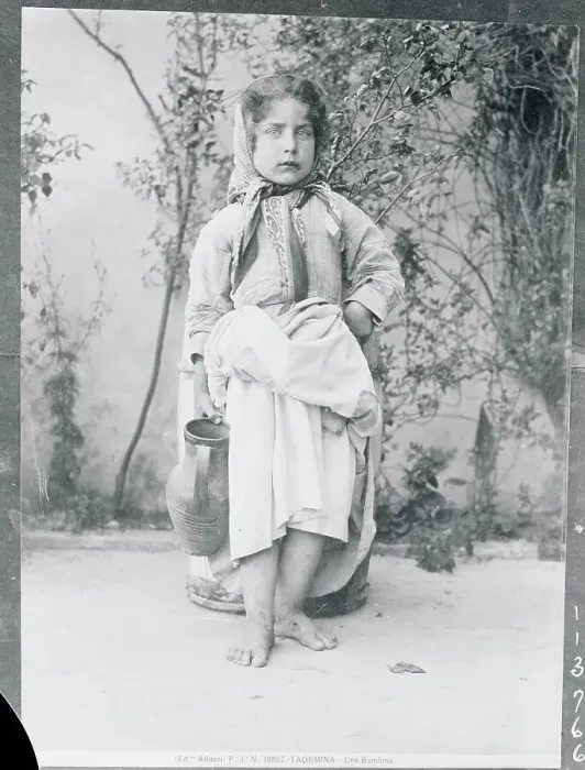 Framed Print : Girl Posing in Italian Village Dress Framed Print : Girl Posing in Italian Village Dress