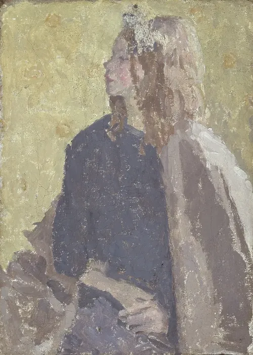 Framed Print : Girl In Profile, 1900-1939 Framed Print : Girl In Profile, 1900-1939