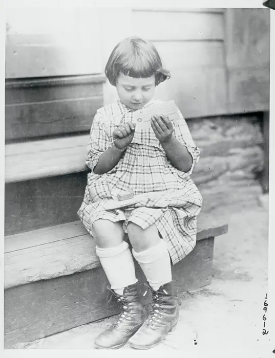 Framed Print : Girl Stringing Labels for One Cent an Hour Framed Print : Girl Stringing Labels for One Cent an Hour