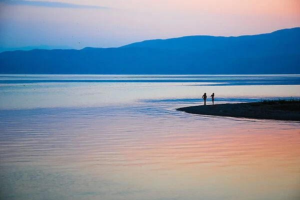 Girl at Sunset on the Ohrid Lake