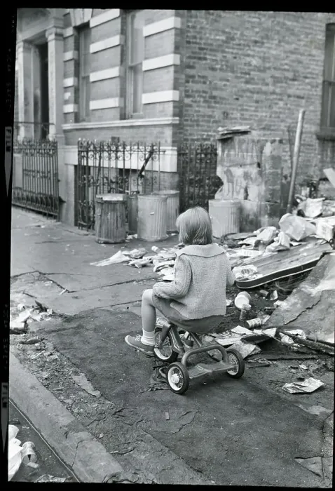 Framed Print : Girl on Tricycle in Slum