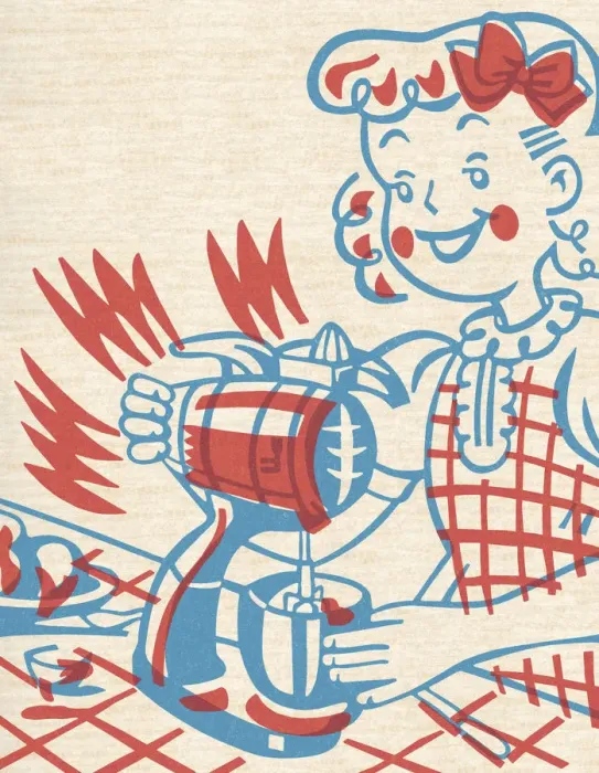 Framed Print : Girl Using an Electric Mixer