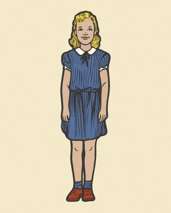 Framed Print : Girl Wearing a Blue Dress Framed Print : Girl Wearing a Blue Dress