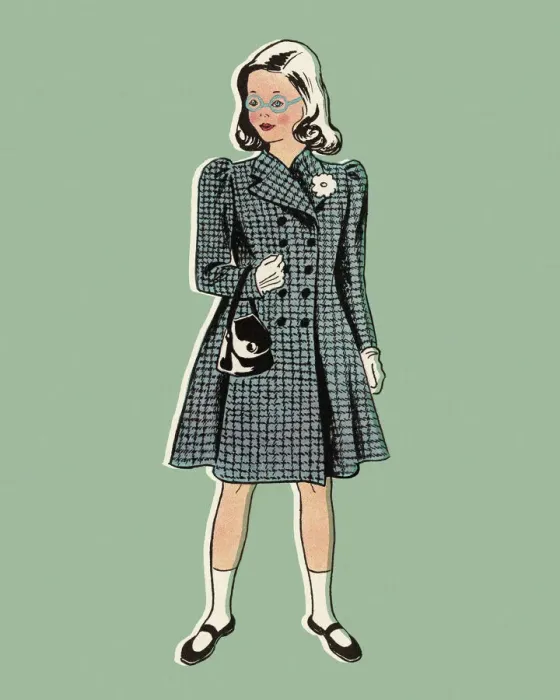 Framed Print : Girl Wearing a Coat Framed Print : Girl Wearing a Coat