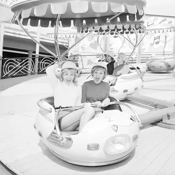 Framed Print : Two Girls on Amusement Park Ride Framed Print : Two Girls on Amusement Park Ride