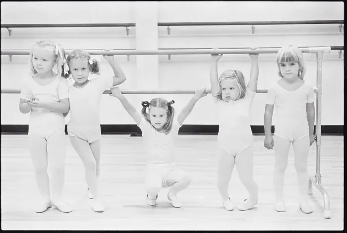 Framed Print : Girls at the Bar for Ballet Class Framed Print : Girls at the Bar for Ballet Class