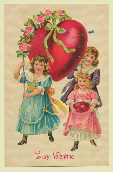 Framed Print : Girls Carrying Pierced Heart Framed Print : Girls Carrying Pierced Heart