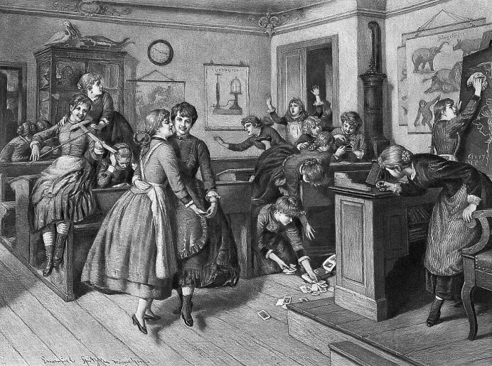 Framed Print : Girls Dancing And Playing In Classroom