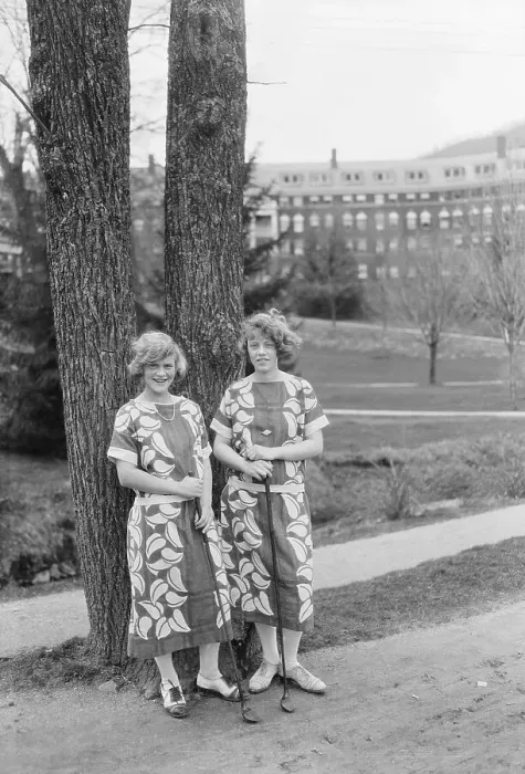 Framed Print : Two Girls Dressed Alike, Hot Springs, Virginia, USA, March 31, 1922 Framed Print : Two Girls Dressed Alike, Hot Springs, Virginia, USA, March 31, 1922
