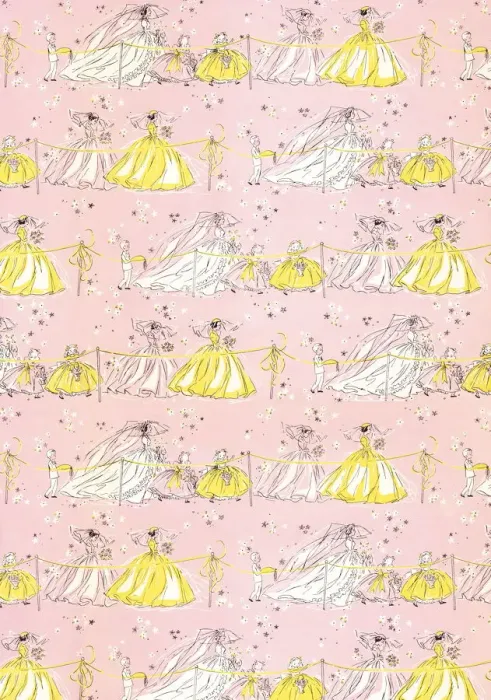 Framed Print : Girls in dresses pattern Framed Print : Girls in dresses pattern