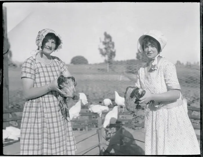 Framed Print : Girls Holding their Birds after Cockfight 1922 Framed Print : Girls Holding their Birds after Cockfight 1922
