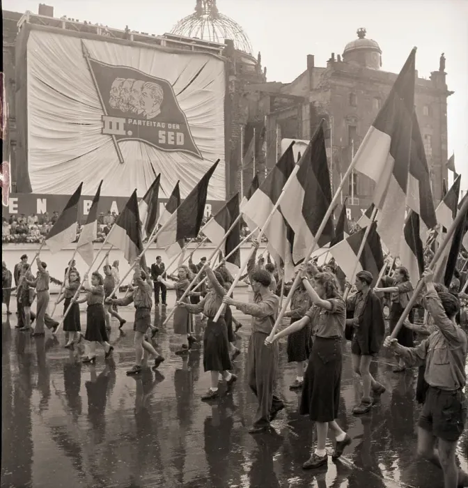 Framed Print : Girls Marching in Communist Parade Framed Print : Girls Marching in Communist Parade