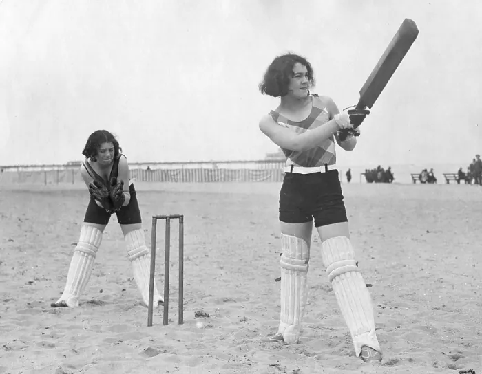 Framed Print : Girls Playing Cricket Framed Print : Girls Playing Cricket