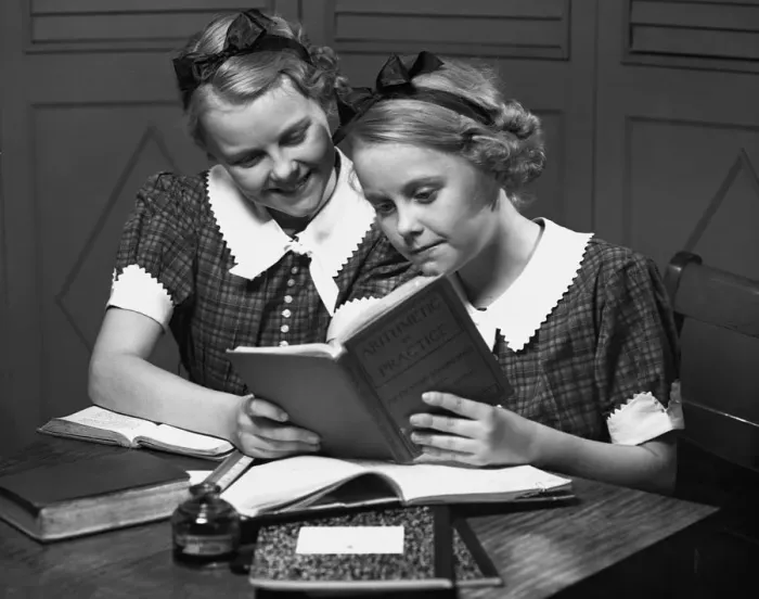Framed Print : Girls studying tegether Framed Print : Girls studying tegether