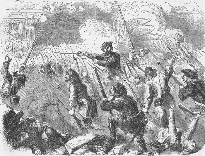 Framed Print : Giuseppe Garibaldi Fighting with His Troops Framed Print : Giuseppe Garibaldi Fighting with His Troops