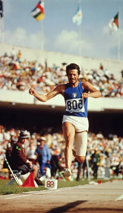 Framed Print : Giuseppe Gentile Jumping in Triple Jump Event Framed Print : Giuseppe Gentile Jumping in Triple Jump Event