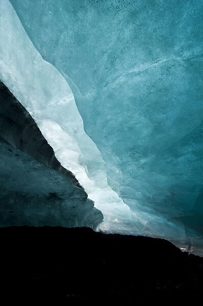 Glacier cave at Vatnajoekull, Iceland, Europe