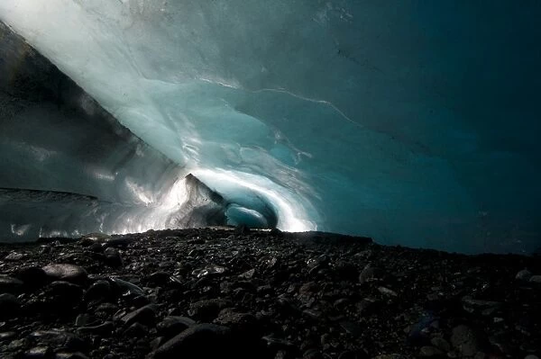 Glacier cave at Vatnajoekull, Iceland, Scandinavia, Europe