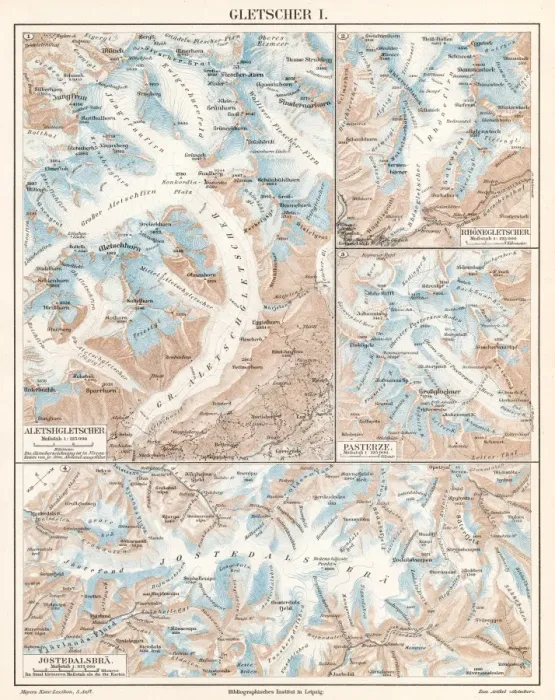 Framed Print : Glacier lithograph 1895 Framed Print : Glacier lithograph 1895