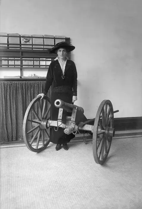 Framed Print : Gladys Bauer Whitehouse with Cannon Framed Print : Gladys Bauer Whitehouse with Cannon