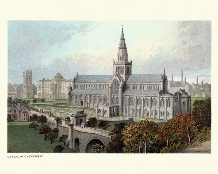 Framed Print : Glasgow Cathedral, Scotland, 19th Century Framed Print : Glasgow Cathedral, Scotland, 19th Century