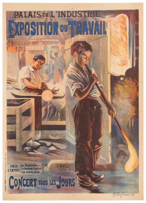 Framed Print : Glass Blowing Poster Framed Print : Glass Blowing Poster