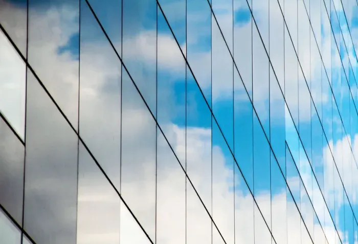 Framed Print : Glass Building Reflection Framed Print : Glass Building Reflection