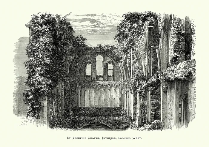 Framed Print : Glastonbury Abbey - St Joseph's Chapel Framed Print : Glastonbury Abbey - St Joseph's Chapel
