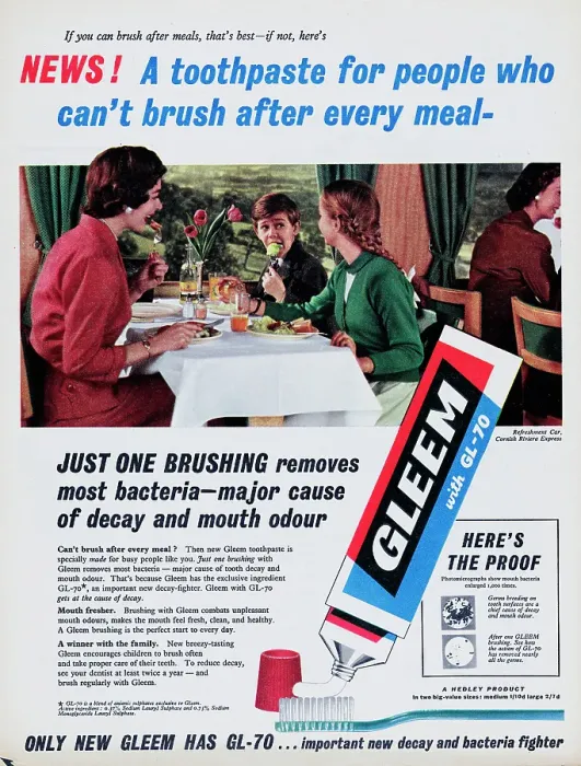 Framed Print : Gleem Toothpaste Framed Print : Gleem Toothpaste