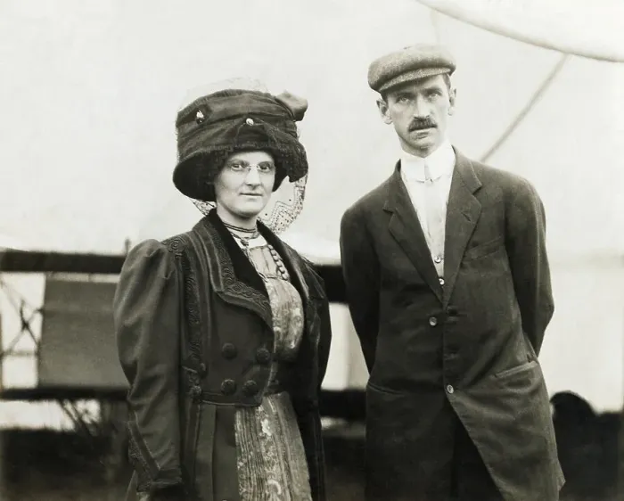 Framed Print : Glenn Curtiss and Wife Framed Print : Glenn Curtiss and Wife