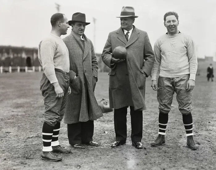 Framed Print : Glenn Pop Warner with Fellow Coaches Framed Print : Glenn Pop Warner with Fellow Coaches