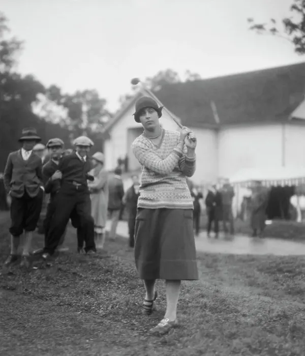 Framed Print : Glenna Collett in Golfing Action Framed Print : Glenna Collett in Golfing Action