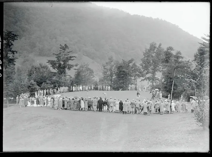 Framed Print : Glenna Collett Putting on 4th Green Framed Print : Glenna Collett Putting on 4th Green