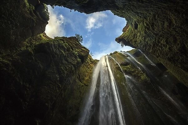 Gljufrabui Waterfall, near Hamragardar, Southern Iceland, Iceland