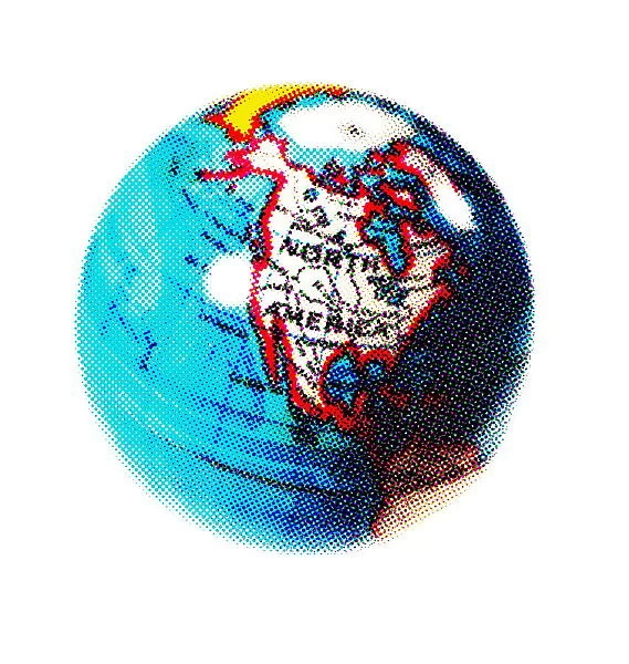 Globe of Earth Featuring North America