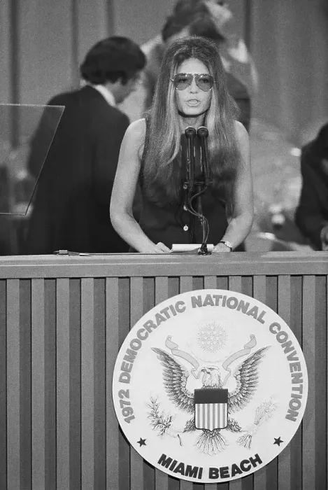 Framed Print : Gloria Steinem at Democratic Convention Framed Print : Gloria Steinem at Democratic Convention