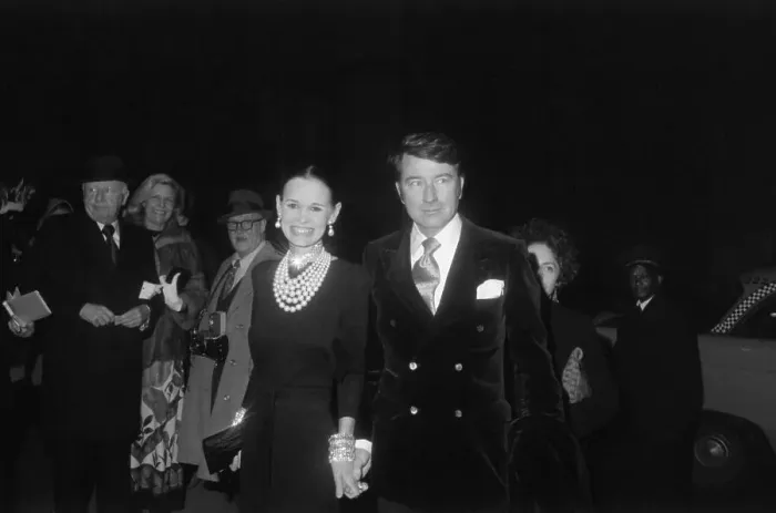 Framed Print : Gloria Vanderbilt with Wyatt Cooper at Gallagher's Restaurant Framed Print : Gloria Vanderbilt with Wyatt Cooper at Gallagher's Restaurant