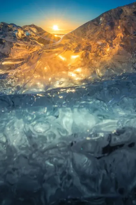 Framed Print : Glowing iceberg from sunrise Framed Print : Glowing iceberg from sunrise
