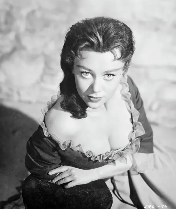 Framed Print : Glynis Johns Posing in Frilly Off The Shoulders Dress Framed Print : Glynis Johns Posing in Frilly Off The Shoulders Dress