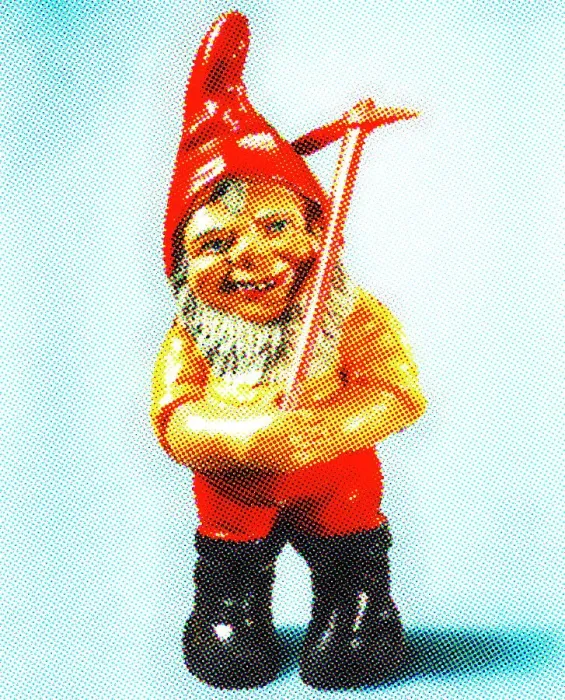Framed Print : Gnome With Pickaxe Framed Print : Gnome With Pickaxe