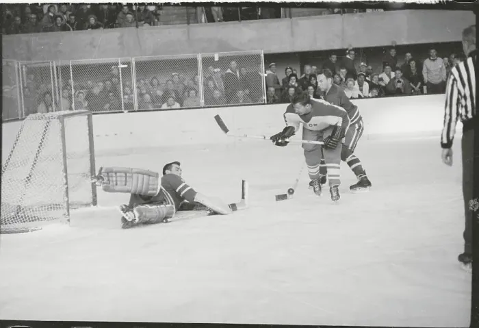 Framed Print : Goalie John McCartan Blocking Shot Framed Print : Goalie John McCartan Blocking Shot